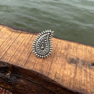 925 silver statement floral ring