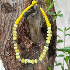 citrine silver necklace